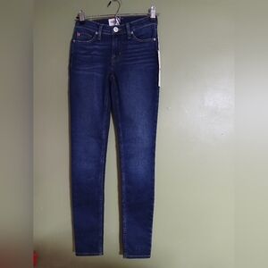 Hudson Krista Size 24 Low-Rise Super Skinny Jeans Phoebe Blue NWT *stain****